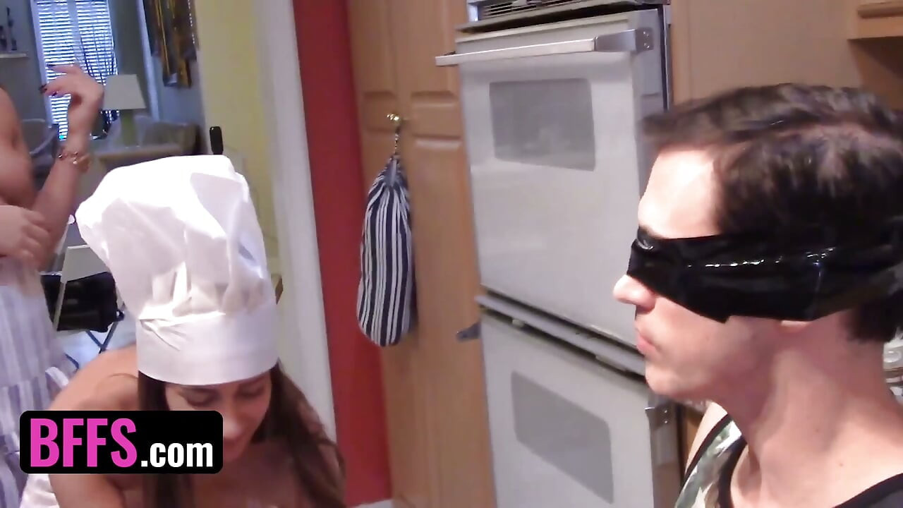 BFFS - The Best Valentines Day Gift Is Three Oiled Up Juicy Pussies Served Straight In The Kitchen