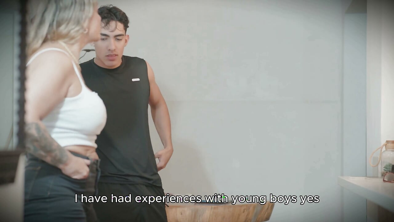 Colombian Blonde Stepmom Fucks Her Stepson with Big Cock Until He Cums Inside Her!