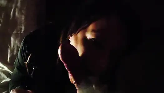 Smoking Blowjob in the Dark