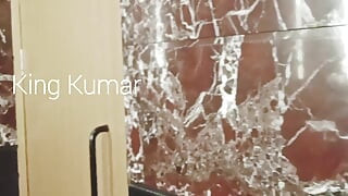 Getting naked, shaking hairy black Cock & Ass in a 5 ⭐ hotel toilet