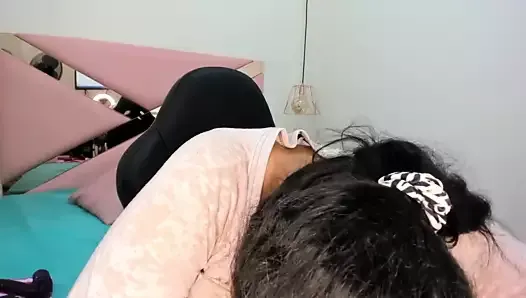 Latina Amanda pulls out huge boobs and areolas