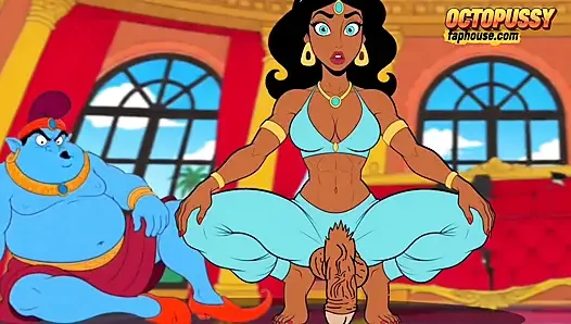 Futanari. Princess Jasmine Girl with a Big Dick. Porn Aladdin Series.