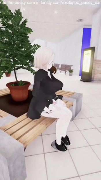 Zapanjujući trenutak iz "Slatka gamerska djevojka Hentai Gamer japanska igra Secret Flasher Manaka"