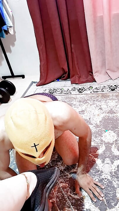 "Mistress Fruit Spit Feeding & Intense Foot Worship  Shoe Kissing BDSM Session Part 4