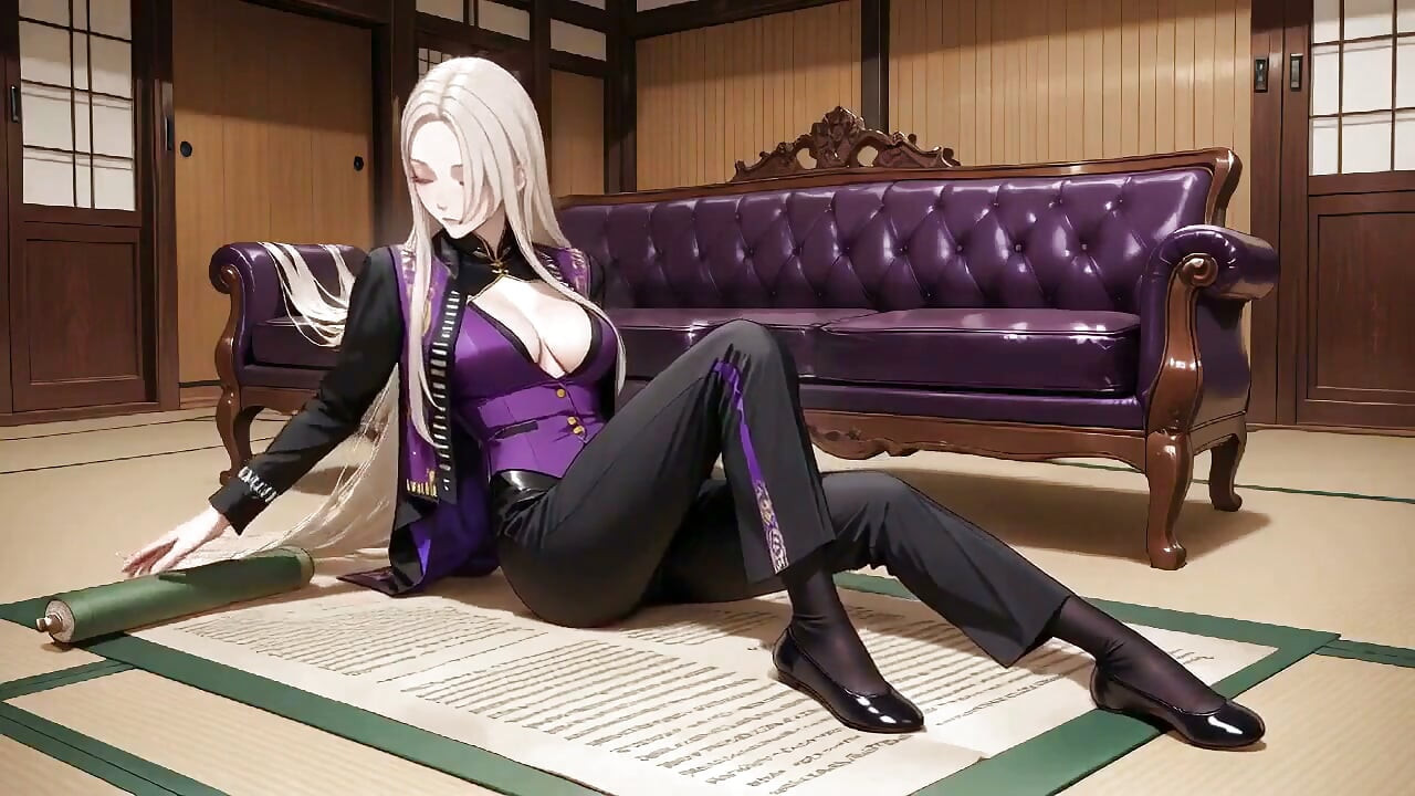 Lazy Kneeling on Silk Sheets, Blonde & Silver-haired Duet in a Lavish Bedroom. That Teasing Eye Contact Is Insane!