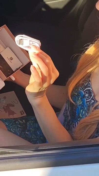 StepSister Decided to Try Her Sex Gift right in the Parking Lot | Clip 1