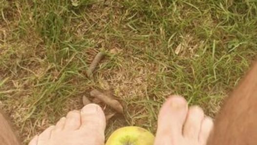 Maestro Ramón tortura la fruta con sus pies divinos