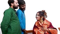 Молодожена жена Deborji Ke Sath жестко трахается, сексуальная Queen Sraboni, БДСМ, дилдо вибратор, двойное проникновение с дилдо
