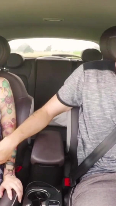 Young German Hitchhiker Teen Cream Fuck with Driver in Car | Clip 1