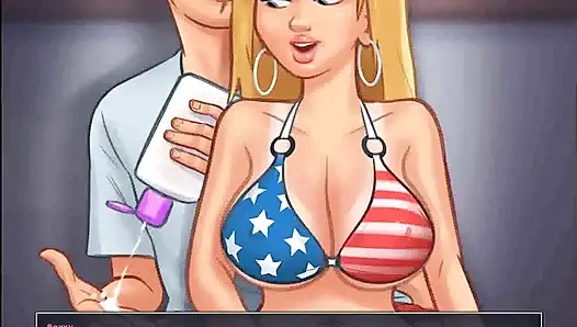 Summertime saga: college boobs competition at the beach ep 204