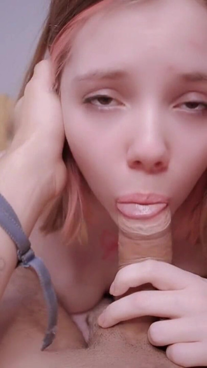 TEEN GIRL shy to suck dick, so I ROUGH fuck her mouth | Clip 1