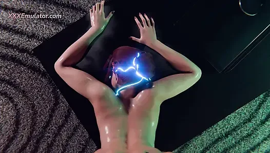 Büyük götlü orta yaşlı seksi kadın için ''o pose'' içinde dölleme orgazmı (tam 3 boyutlu oyun) 60 fps