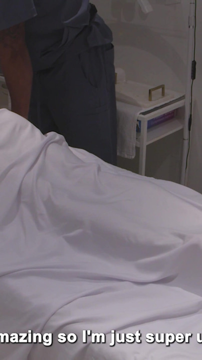 Fitness Model Massage Client Returns for Another Session | Clip 1