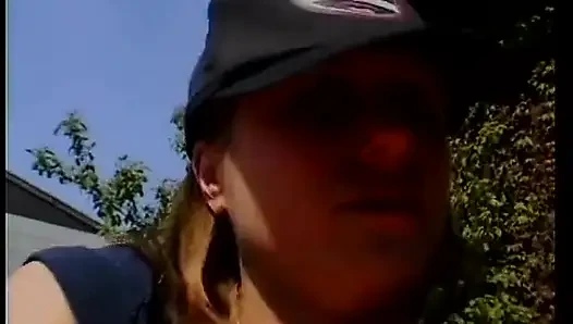 Is she masturbating it or not?