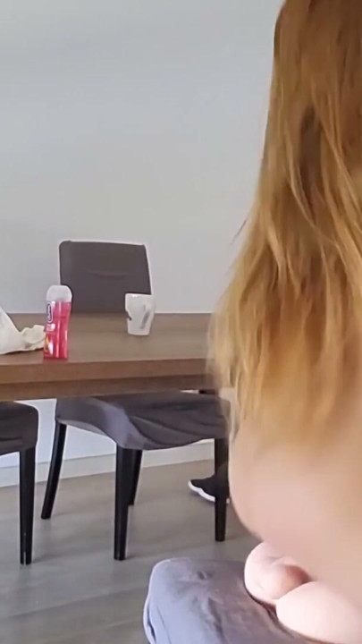 Riding my sex doll's huge cock | Clip 1