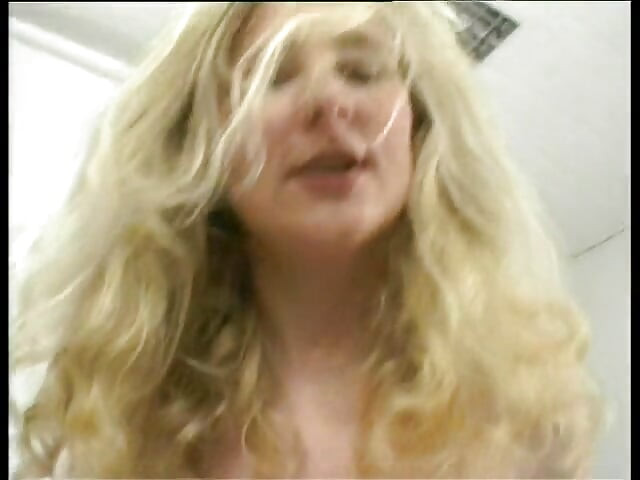 Stockinged blonde masturbating before sucking and riding casting agent's dick