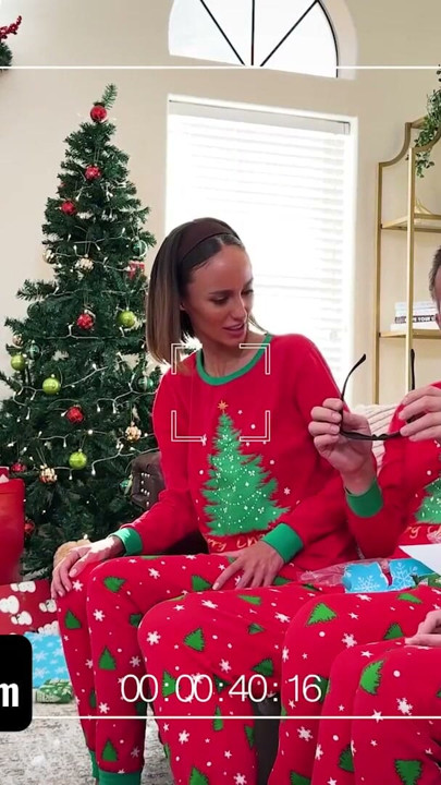 Freeuse Stepdaughter and Wife Team Up to Gift Stepdaddy X-Ray Glasses for Christmas | Clip 1
