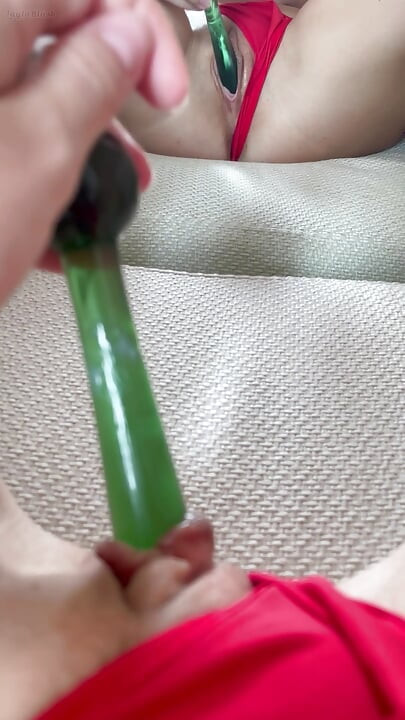 She start to play near mirror and dont stop until have orgasm