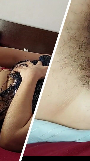 Powerful moment from "Horny mom undresses and masturbates with moans. Naughty sexy milf tries on naked clothes."