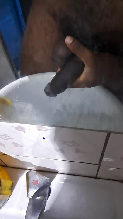 Bathroom sex porn star. African black long penis sex and ejacualtion sperms and masturbation. Romancing my long BBC cock long Er