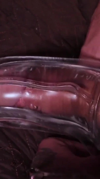 Jaw-dropping moment from "Big Hairy Cock Daddy Fucking A Transparent Fleshlight And Filling It With Cum"