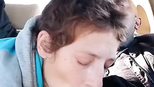 Dirty street whore is drinking my cum for breakfast. MILF