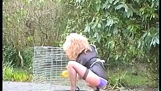 Young French Maid Outdoors