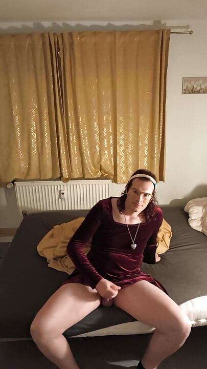 섹시한 드레스를 입고 자위하고 콤보