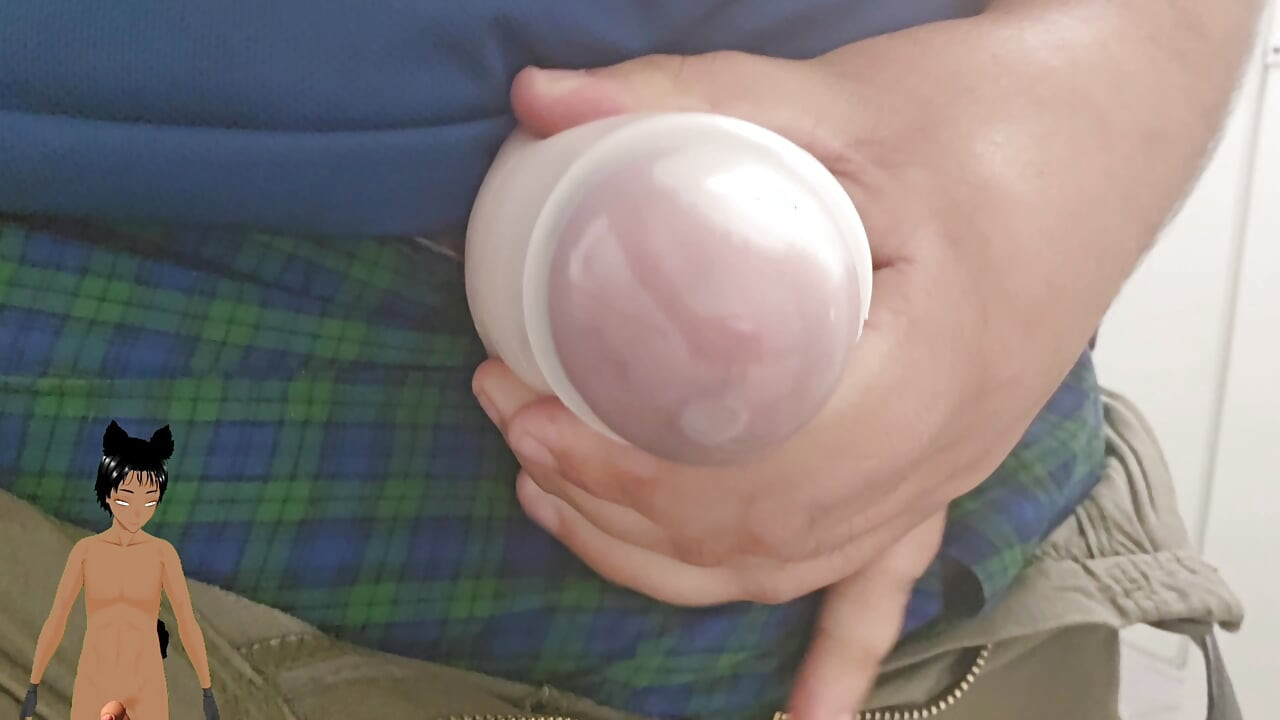 Should you put your dick in it?! - Using my pocket pussy in a public restroom