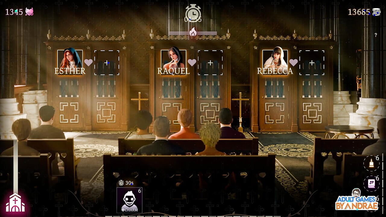 Stepsisters in Sin Gameplay Part 19 - Helga Caught Fingering in Front of the Altar
