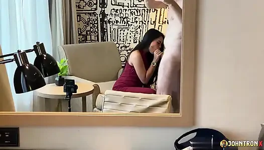 JohnTronX - Tattooed babe gets rammed hard after a nice blowjob