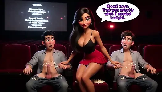 Üvey kız üvey babası için yasak arzudan sonra porno tiyatrosunun bakiresi oluyor (yapay zeka oluşturuldu)