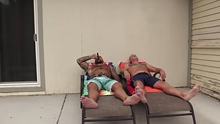 Fucking my stepdad outside and cigar smoking!