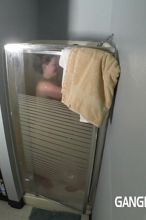 5 girls fucked after porn shoot in shower