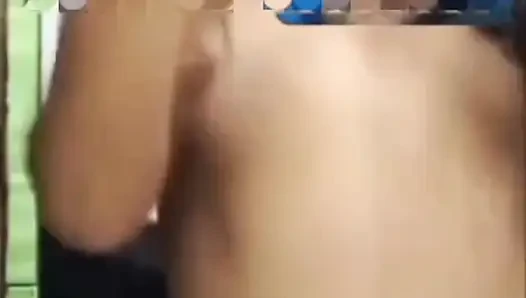 We made a video call with my friend's girlfriend and ended up