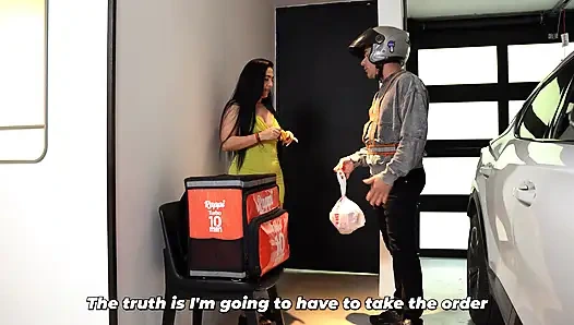 Big-bootied MILF knows how to tip her delivery drivers - Jean Paul & Sarah Black