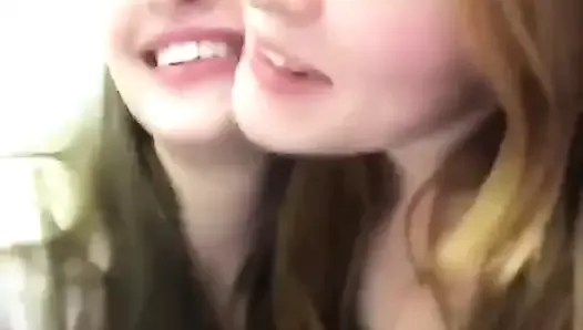 Lesbian pornstars behind the scene