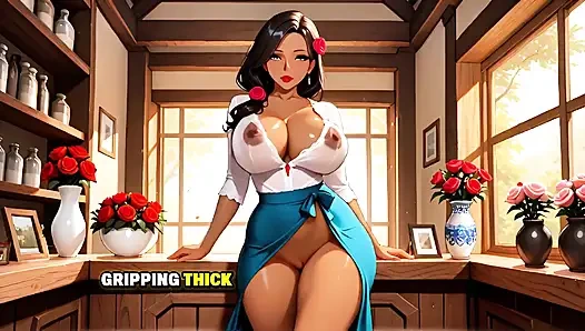 Azgın Venezuelalı çiçekçi yaprakların arasında sevişiyor