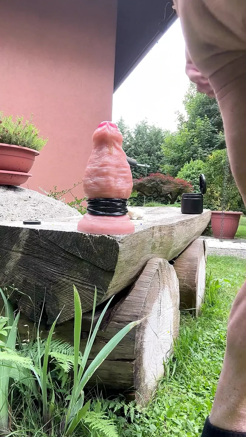 Plug in ass outdoors