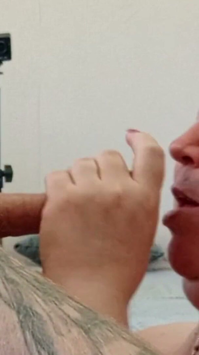 a friend gave a deep blowjob and got cum in her mouth and on her face | Clip 2