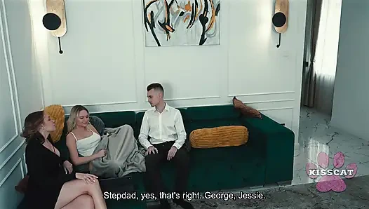 Will Step Dad Fuck and Cum Inside Step Daughter Jessie Ames in Share Bed While Step Mom?