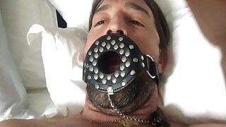 Milked at length with gag and cum swallowing