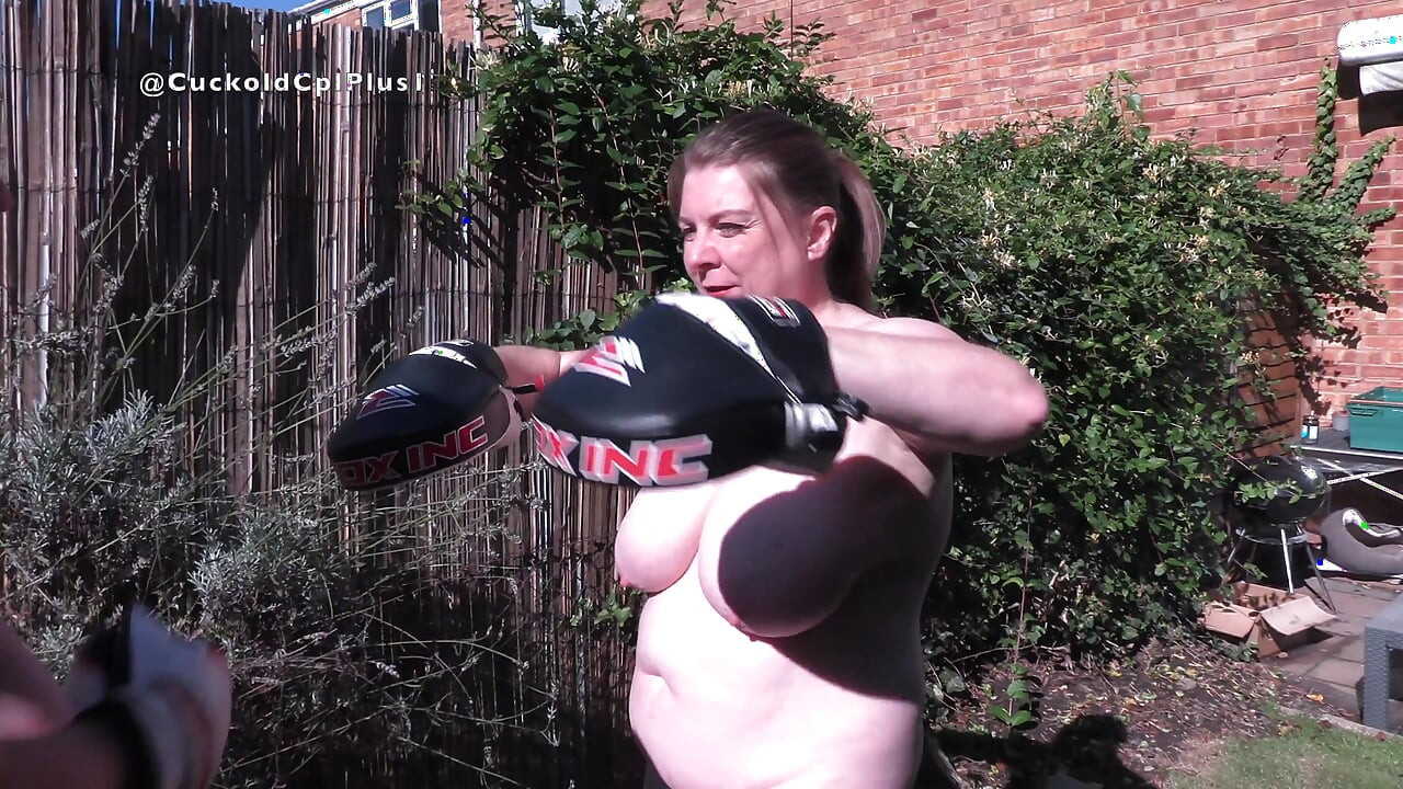 Naked Boxercise in the Garden