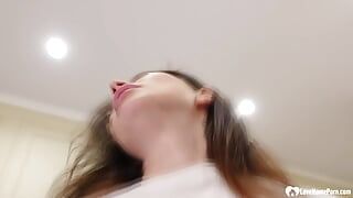 Babysitter gives me the best blowjob before fucking