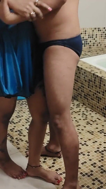 Jaw-dropping moment from "Husband's friend came to lonely house and fuck desi girl in buth tub"