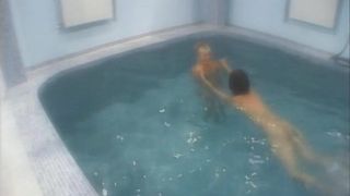 Blondes VS Asian guy around the pool 1