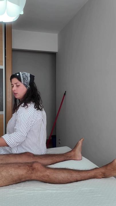 Powerful moment from "I Jerk off in front of the Cleaning Lady at the Hotel"