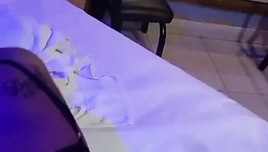 Argentinian asshole meets a bull in a hotel and sends a video to her husband being fucked very hard