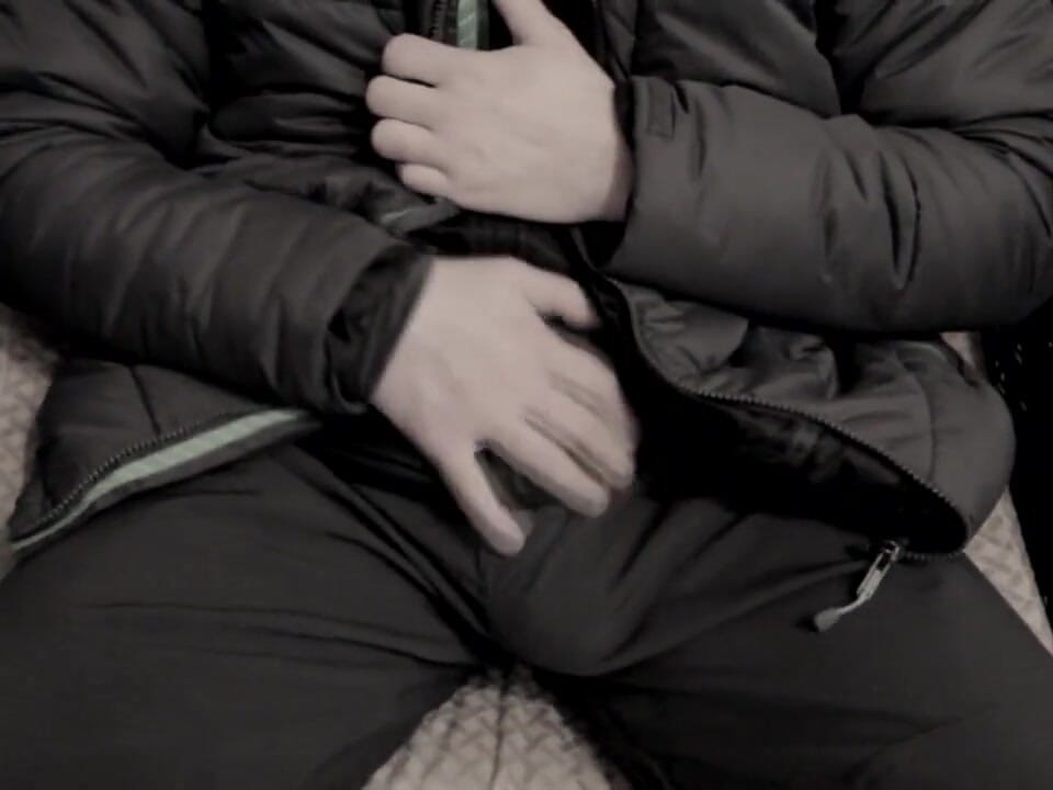 in puffy clothes Man