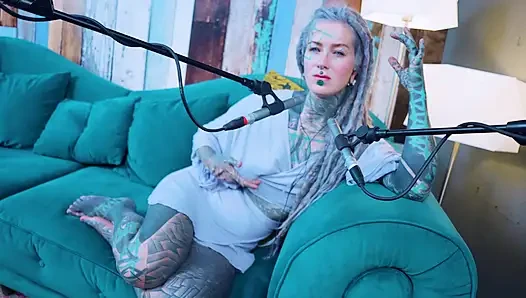 I talk about O - Overcome - ASMR podcast SFW talking goth skinny girl dreadlocks tattoo model inked girl